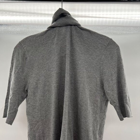 Liz Claiborne Women's Mock Neck Short Sleeve Sweater Gray Size Medium - Picture 6 of 8